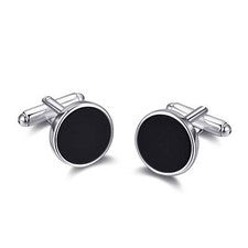 Gemelos de piedras preciosas de ónix negro para hombre