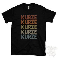 CAMISETA ESTILO RETRO BREVE REPETIDA Hombre y Mujer Novedad Genial Nombre Regalo