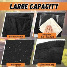 Organizador de Herramientas para Parrilla Acero Inoxidable Plegable Portátil con Bolsillo Transparente