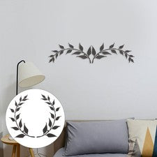 2 piezas Hoja de árbol Decoración de pared Rama Hoja Arte de pared Pergamino de hierro Esculturas Hogar