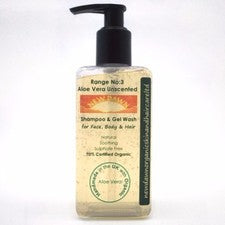 CUIDADO SENSIBLE DE LA PIEL Y EL CUERO CABELLUDO DEL BEBÉ - Champú y lavado orgánico de aloe vera sin perfume