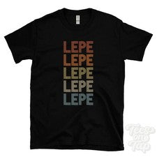 CAMISETA ESTILO RETRO REPETIDO LEPE Hombre y Mujer Reino Unido Lugar Nombre Regalo
