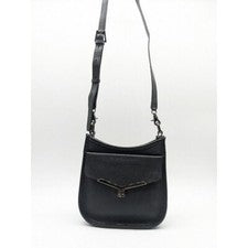 BOTKIER Valentina Cuero Bolsillo Frontal Mujer Pequeño Bandolera Hobo en Negro