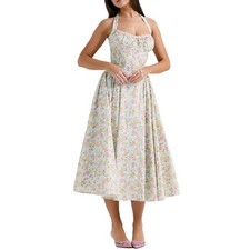 Vestido tirantes faldas largas microelasticidad moda fiesta encaje delgado