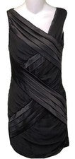 Sexy Mini Vestido Para Mujer Do & Be Talla S Sin Mangas ceñido al cuerpo Plisado Frontal Negro N