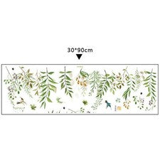 Pegatinas de pared hojas tropicales plantas verdes calcomanía PVC vivero arte mural decoración del hogar