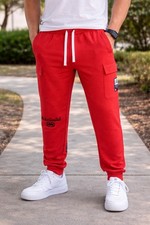 Pantalones deportivos Eck Unltd para hombre talla mediana estilo 16G202 True Ecko rojos nuevos.