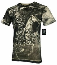 Camiseta Xtreme Couture Affliction Para Hombre CABALLO OSCURO Calavera Tatuaje Motociclista S-5XL