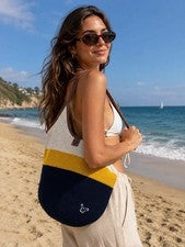 American Eagle Outfitters Mujer Boho Playa Bolso Rayas Hombro Superior Asa Bolso