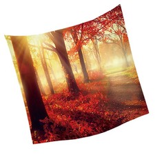 1 pieza reutilizable poliéster bosque tapiz decorativo hogar pared colgante paño multi