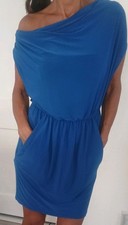 Vestido azul para mujer talla pequeña estilo moda sin marca nuevo con etiqueta