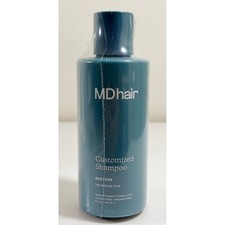 Champú personalizado MDhair para mujer 5 oz azul restaurar el cabello cuero cabelludo cuidado sin sulfatos