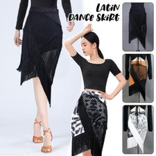 Para mujeres Disfraces de Baile Latino Adulto Borla Falda Sexy Malla Baile Falda Moda