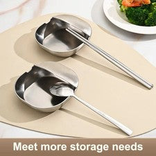Bandeja de cuchara gruesa de acero inoxidable 304 12 cm x 12 cm para bandeja de utensilios o aperitivos