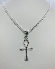 Cruz Ankh de Plata de Ley 925, Cruz Egipcia con o sin 3,5 mm Miami Cuban