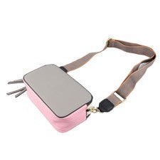 1 Bolso Mensajero PU para Mujer Elegante Color Contraste Para Uso Diario