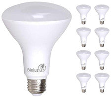 Pack de 8 bombillas LED de inundación Bioluz BR30 LED