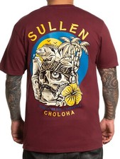 Camiseta Sullen Para Hombre Puestas De Sol Manga Corta Premium Estilo Tatuaje Calavera Camiseta