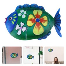 Colgante colgante de peces con flores arte de pared decoración de pared decoración del hogar adorno