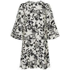 Vero Moda Consciente Vestido Corto Manga 3/4 Traje Negro Blanco Art. Ivone
