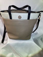 Bolso de mano para mujer Anne Klein bolso tostado blanco negro