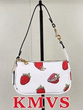 Bolso de hombro Coach Nolita 19 de cuero con estampado de fresa CAL25 mejor oferta nuevo con etiquetas