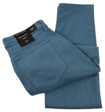 Pantalones de mezclilla japoneses MONFRERE Lagoon RANDO mezcla de algodón calce ajustado 34 EE. UU. NUEVOS CON ETIQUETAS