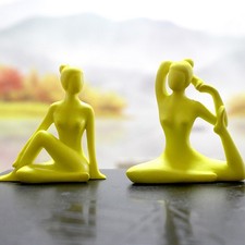 5 piezas decoraciones de figuras de meditación yoga sala de estar dormitorio para escritorio en el hogar