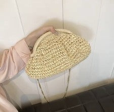 Nuevo Bolso Bandolera de Verano Tejido de Paja Bolso de Moda e Informal para Mujer