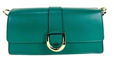 Bolso de mano para mujer de cuero italiano de diseñador - verde Ava
