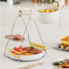 Elevador de Vajilla Caliente de Acero Inoxidable con Silicona Antideslizante para Asa Tamaño 17,5 x 4 cm