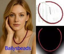 Collar de rubí para mujer collar de piedras preciosas 6 mm cadena diaria regalo Bailysbeads®