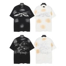Hombre Hellstar Camiseta Blanco/Negro Algodón NUEVO