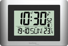 Technoline WS8028 reloj de pared inalámbrico digital plateado/negro