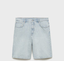 Bermudas cortas de mezclilla de corte relajado Mango para hombre, estilo #87007894, talla 32, azul claro