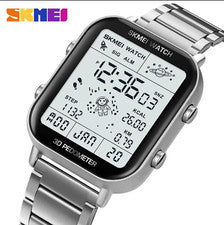 Orologio Uomo Quarzo Acciaio Inossidabile Orologio digitale Cronografo sportivo