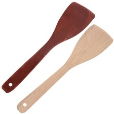 Juego de utensilios de cocina de madera 2 espátulas antiadherentes para cocinar