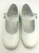 Faro charol blanco Mary Jane suela antideslizante
