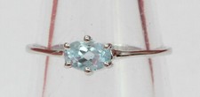 Elegante anillo de topacio azul de 0,55 quilates plata 925 topacio azul cielo dedo
