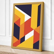 Cintas en movimiento impresión geométrica en lienzo arte de pared decoración del hogar listo para colgar