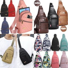 MEJOR Precio Hombres Mujeres Bolso Bandolera Paquetes de Pecho Bandolera Viaje Mochila de Hombro