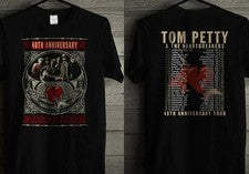 CAMISETA TOM PETTY HOMBRE NEGRA 40 ANIVERSARIO TOUR