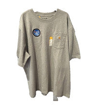 Camiseta Carhartt holgada de peso pesado manga corta bolsillo gris hombre talla 2XL