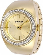 Reloj para dama Invicta Mini Angel cuarzo cristal esfera dorada 48944