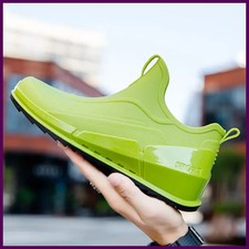 Botas de lluvia deportivas para hombre a la moda, zapatos impermeables al tobill