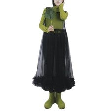 Vestido de tul sin mangas para mujer cuello redondo transparente Maxi Cover Up