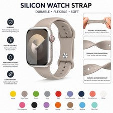 Correa de silicona para Apple Watch serie 9 8 7 6 5 4 38 40 44 45 49 mm