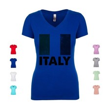 Italia herencia patriotismo orgullo nacional moda viajes mujer cuello en V camisa