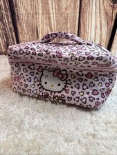Bolso de Maquillaje de Viaje Cosmético Sanrio Hello Kitty Aseo Genuino Rosa Difuso Lazo