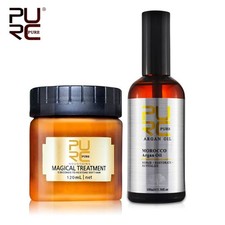 Mascarilla capilar tratamiento mágico PURC 120 ml acondicionamiento profundo 100 ml aceite de argán de Marruecos